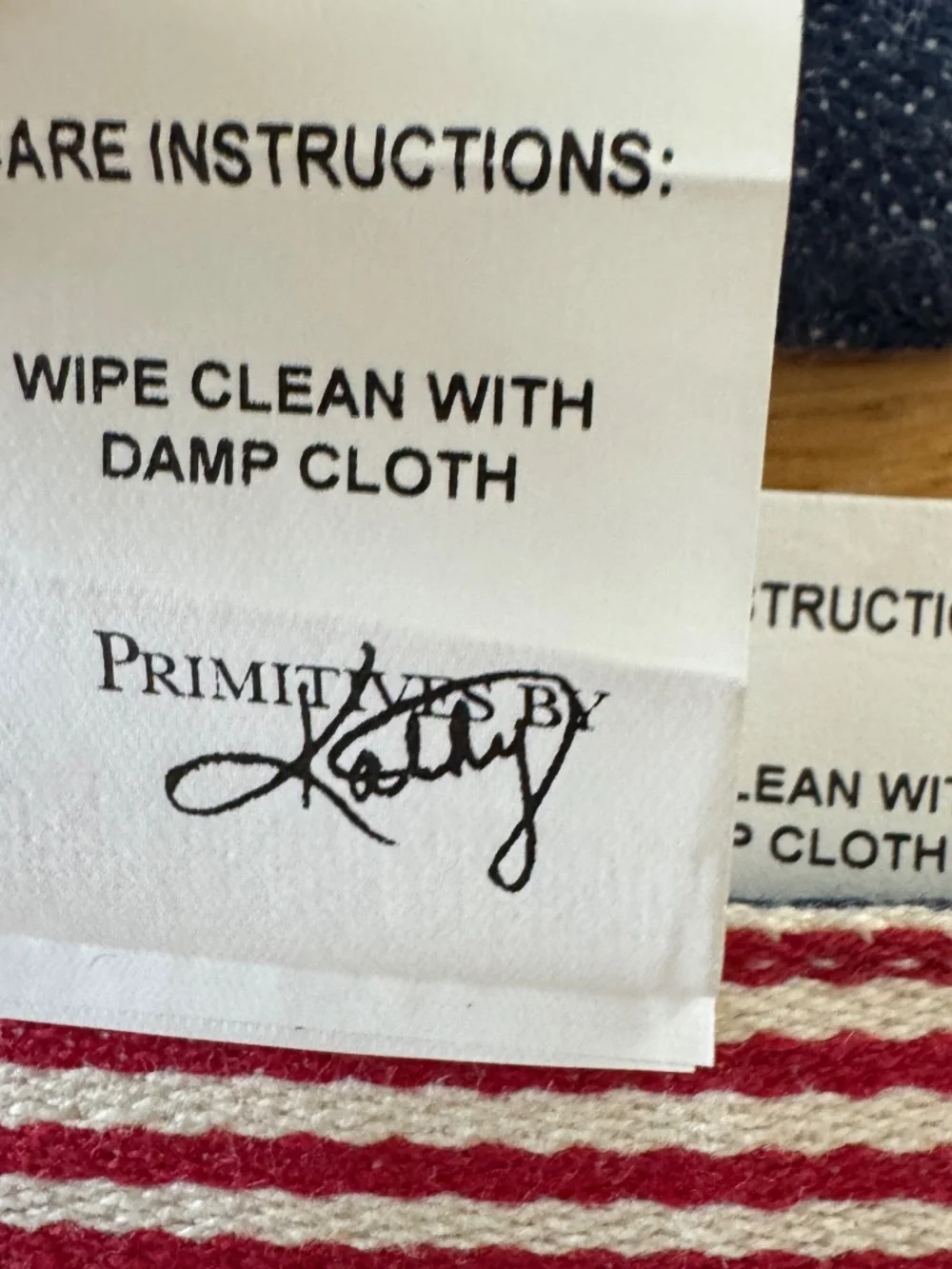 Set of 4 Star Stripes Placemat Primitive by Kathy
